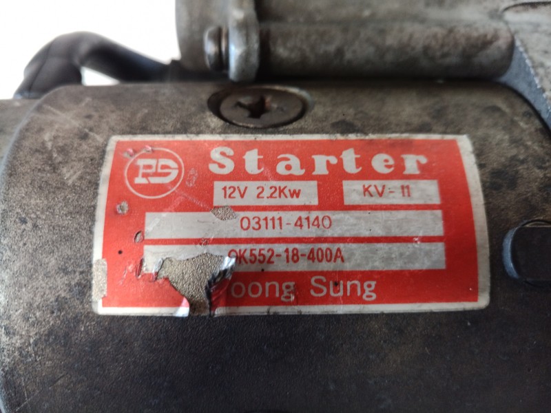 Recambio de motor arranque para kia carnival ii 2.9 crdi cat referencia OEM IAM 031114140 031114140 031114140