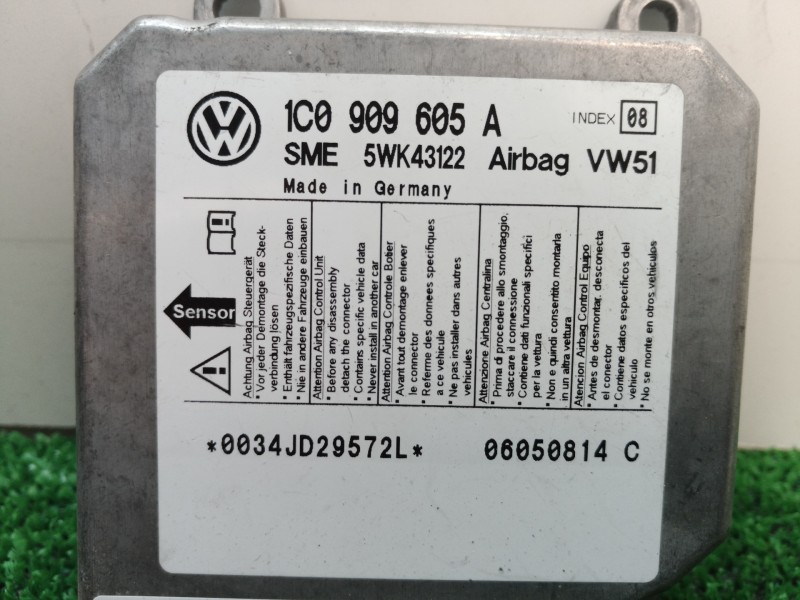 Recambio de centralita airbag para seat leon (1m1) referencia OEM IAM 1C0909605 1C0909605 5WK43122 Recambio de centralita airbag para seat leon (1m1) referencia OEM IAM 1C0909605 1C0909605 5WK43122