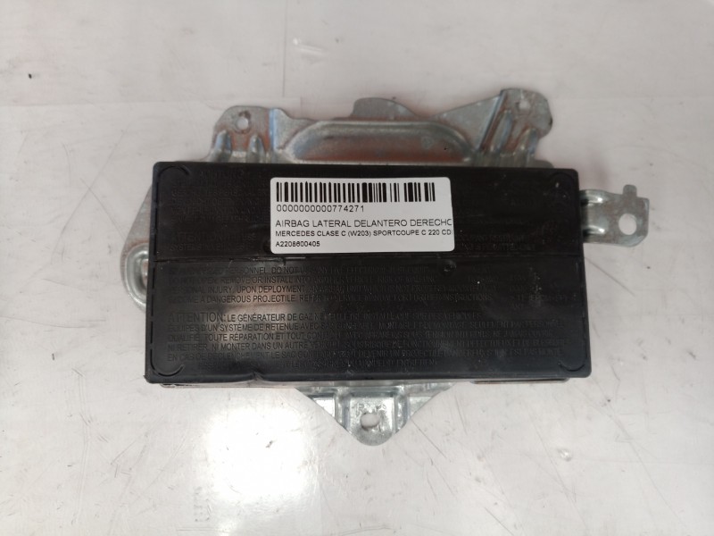 Recambio de airbag lateral trasero derecho para mercedes-benz clase c (w203) sportcoupe c 220 cdi (la) (203.708) referencia OEM 
