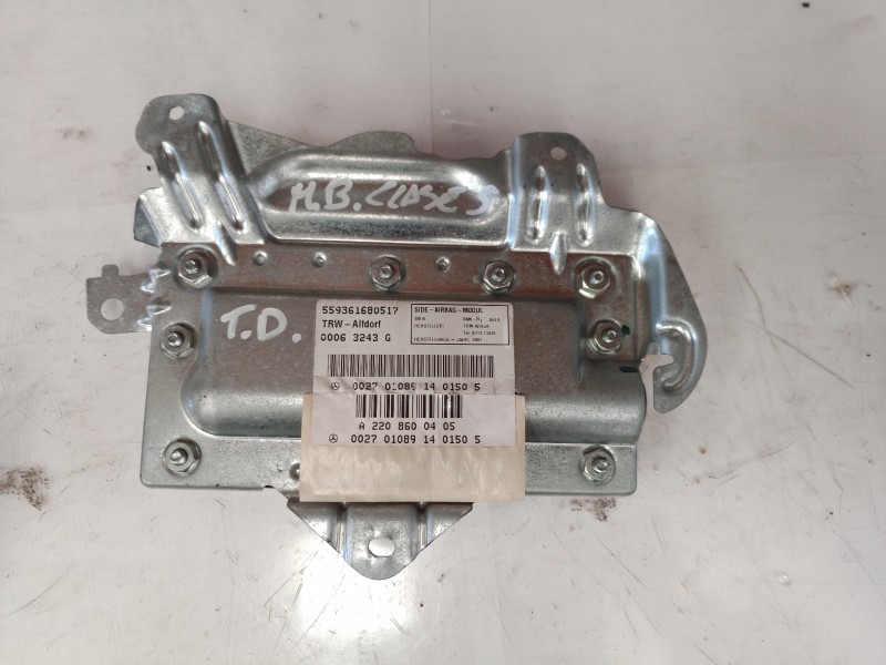 Recambio de airbag lateral trasero derecho para mercedes-benz clase c (w203) sportcoupe c 220 cdi (la) (203.708) referencia OEM 