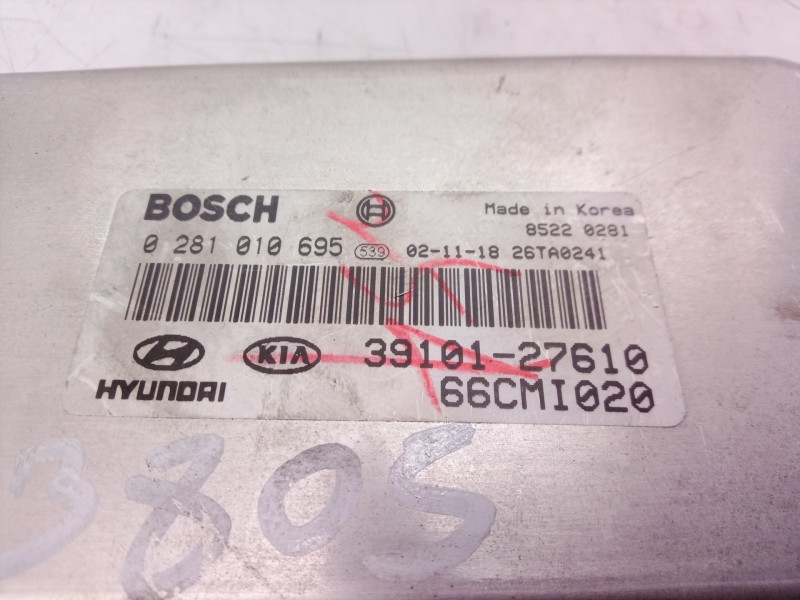 Recambio de centralita motor uce para hyundai matrix (fc) 1.5 crdi gls referencia OEM IAM 0281010695 0281010695 3910127610