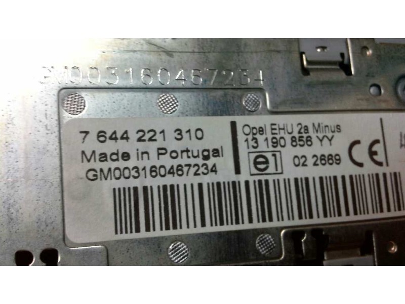 Recambio de sistema audio / radio cd para opel zafira b essentia referencia OEM IAM 13190856YY 7644221310 13190856