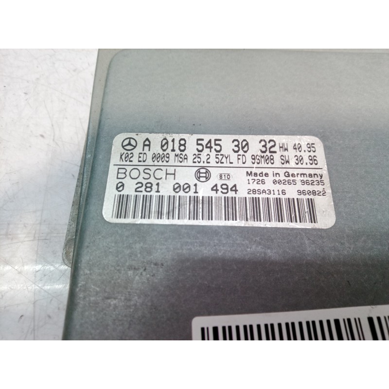 Recambio de centralita motor uce para mercedes-benz clase e (w210) berlina referencia OEM IAM A0185453032 A0185453032 0281001494