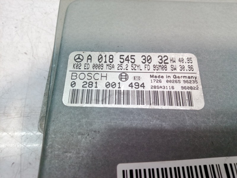 Recambio de centralita motor uce para mercedes-benz clase e (w210) berlina referencia OEM IAM A0185453032 A0185453032 0281001494
