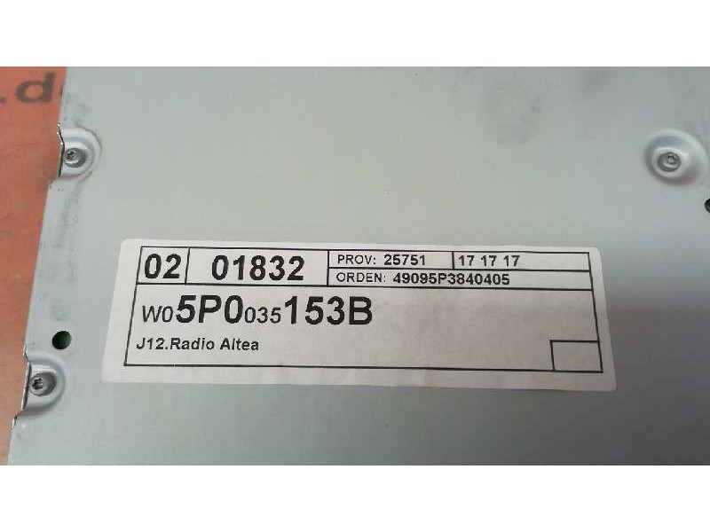 Recambio de sistema audio / radio cd para seat altea xl (5p5) stylance / style referencia OEM IAM 5P0035153B  