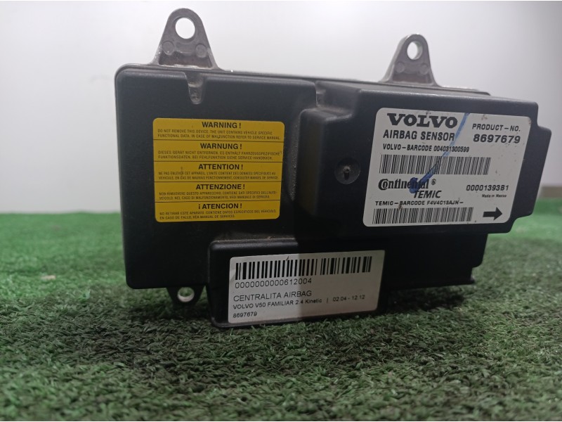 Recambio de centralita airbag para volvo v50 familiar 2.4 kinetic referencia OEM IAM 8697679 8697679 00001393B1