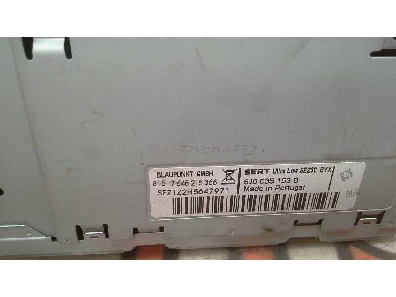 Recambio de sistema audio / radio cd para seat ibiza (6j5) reference referencia OEM IAM 6J0035153B 6J0035153B 