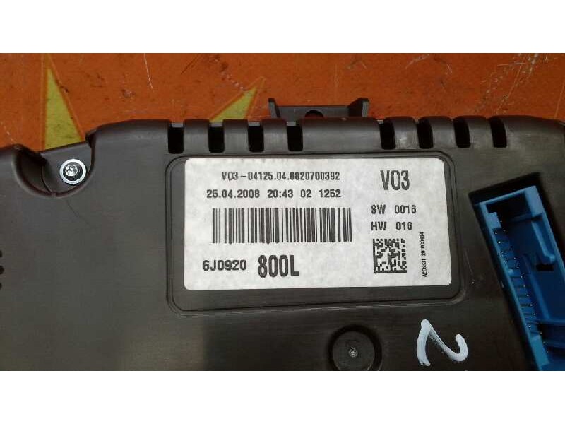 Recambio de cuadro instrumentos para seat ibiza (6j5) reference referencia OEM IAM 6J0920800L 6J0920800L 