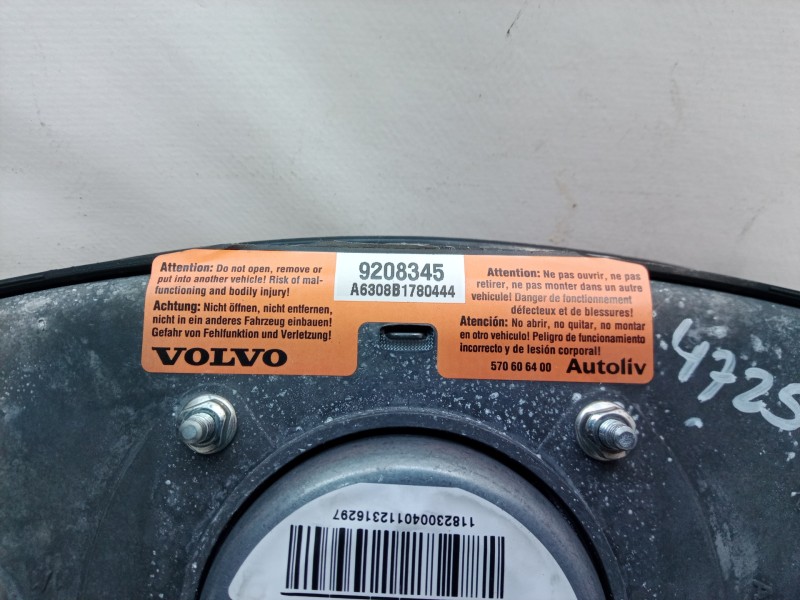 Recambio de airbag volante para volvo s60 berlina 2.4 (103kw) referencia OEM IAM 9208345 9208345 9208345