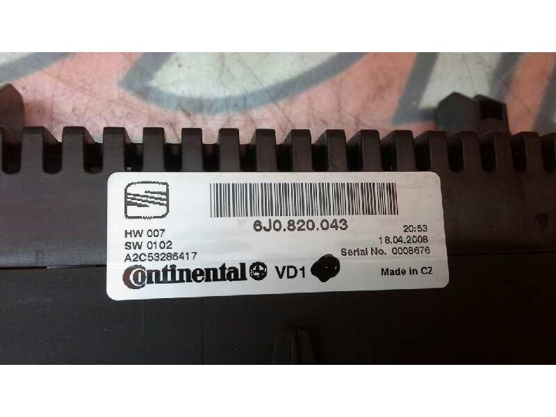 Recambio de mando climatizador para seat ibiza (6j5) reference referencia OEM IAM 6J0820043 6J0820043 