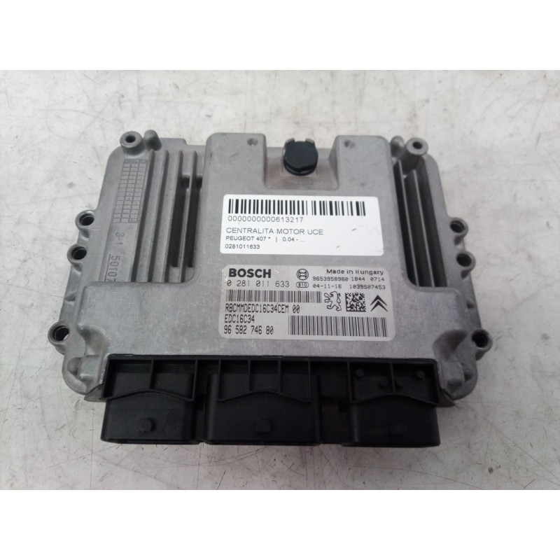 Recambio de centralita motor uce para peugeot 407 referencia OEM IAM 0281011633 0281011633 9658274680