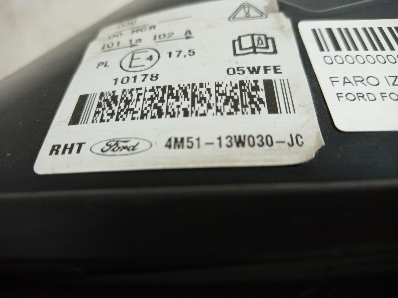 Recambio de faro izquierdo para ford focus berlina (cap) ghia referencia OEM IAM 4M5113W030 4M5113W030 4M5113W030