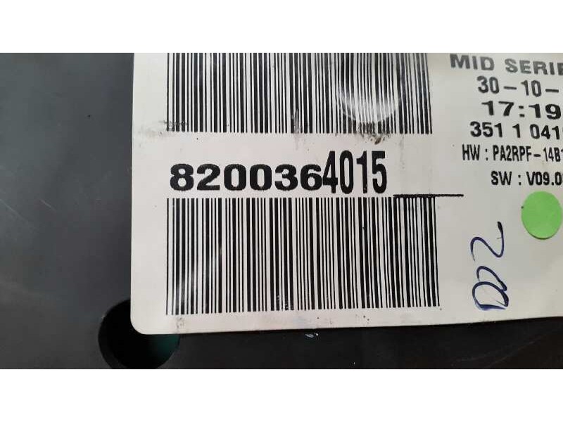 Recambio de cuadro instrumentos para renault megane ii berlina 5p authentique referencia OEM IAM 8200364015 8200364015 