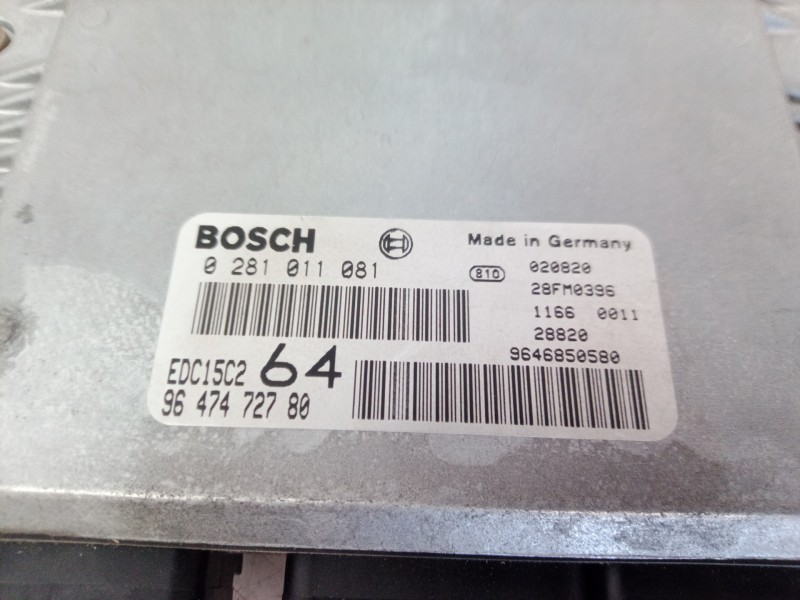 Recambio de centralita motor uce para peugeot 307 (s1) xs referencia OEM IAM 0281011081 0281011081 9647472780