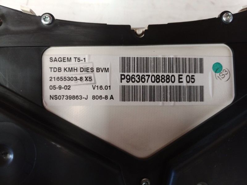 Recambio de cuadro instrumentos para peugeot 307 (s1) xs referencia OEM IAM 6103F6 6103F6 6103F6