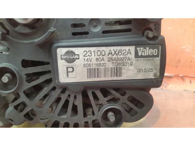 Recambio de alternador para nissan micra (k12e) sport referencia OEM IAM 23100AX62A 2542927A 605116820
