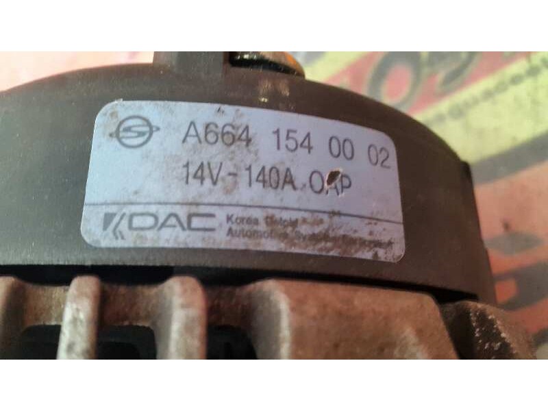 Recambio de alternador para ssangyong kyron 200 xdi limited referencia OEM IAM A6641540002 A6641540002 A6641540002
