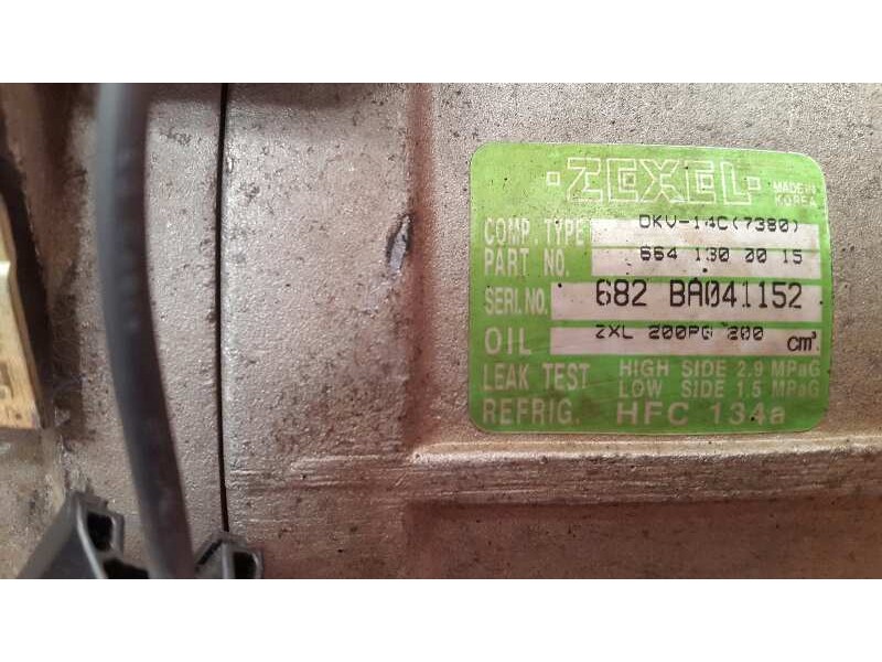 Recambio de compresor aire acondicionado para ssangyong kyron 200 xdi limited referencia OEM IAM 6641300015 6641300015 682BA0411
