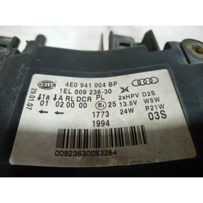 Recambio de faro derecho para audi a8 (4e2) 4.2 v8 32v fsi referencia OEM IAM 4E0941004 4E0941004 4E0941004
