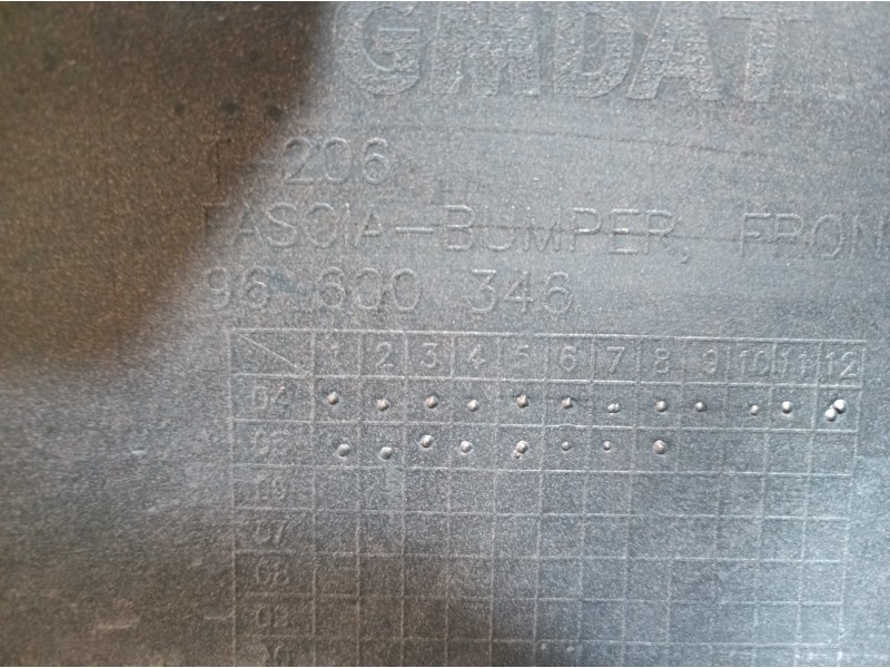 Recambio de paragolpes delantero para daewoo kalos 1.2 se referencia OEM IAM  96600346 96600346