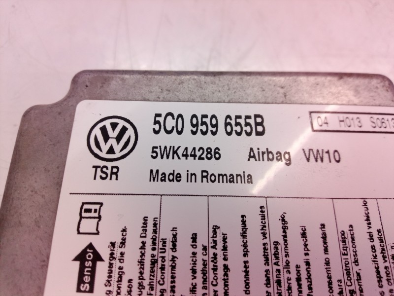 Recambio de centralita airbag para volkswagen golf vi (5k1) rabbit referencia OEM IAM 5C0959655B 5C0959655 5C0959655