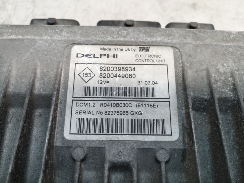Recambio de centralita motor uce para renault modus referencia OEM IAM 8200398934 8200449080 8200398934