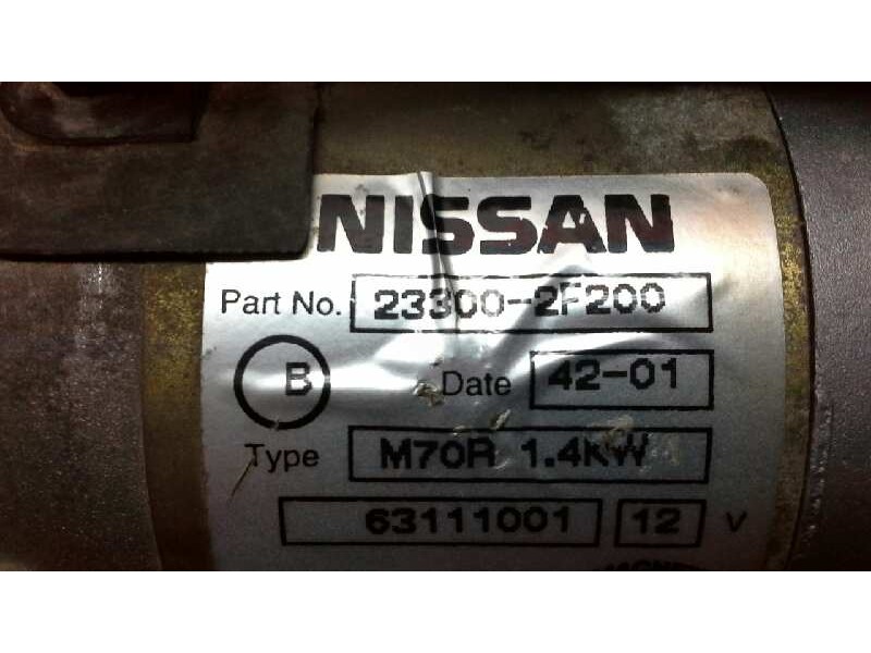 Recambio de motor arranque para nissan primera berlina (p11) 2.0 16v cat referencia OEM IAM 23302F200   Recambio de motor arranque para nissan primera berlina (p11) 2.0 16v cat referencia OEM IAM 23302F200