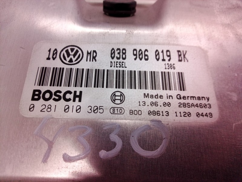 Recambio de centralita motor uce para volkswagen passat berlina (3b2) comfortline referencia OEM IAM 038906019BK 038906019 02810