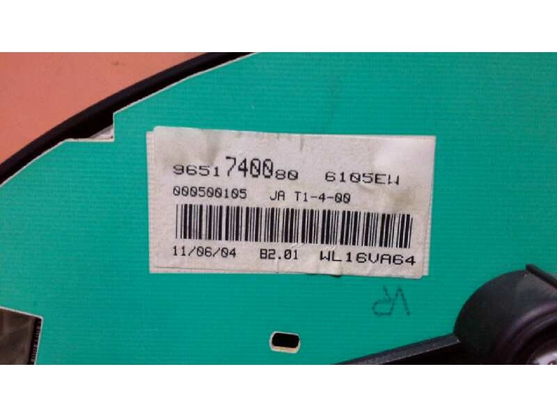 Recambio de cuadro instrumentos para peugeot 206 berlina 1.4 hdi referencia OEM IAM 9651740080 9651740080 9651740080 Recambio de cuadro instrumentos para peugeot 206 berlina 1.4 hdi referencia OEM IAM 9651740080 9651740080 9651740080