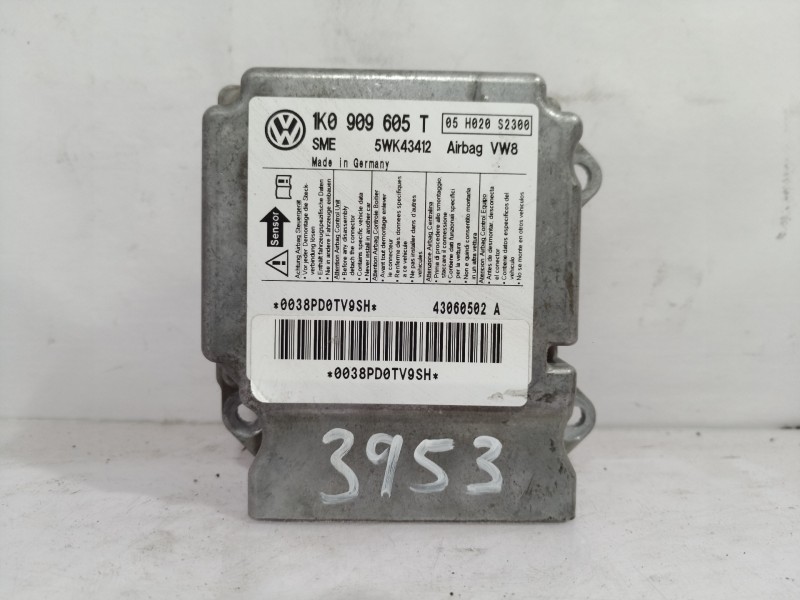 Recambio de centralita airbag para volkswagen golf v berlina (1k1) trendline referencia OEM IAM 1K0909605T 1K0909605 1K0909605