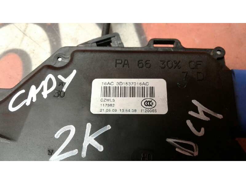 Recambio de cerradura puerta delantera derecha para volkswagen caddy ka/kb (2k) referencia OEM IAM 3D1837016AC 3D1837016AC 