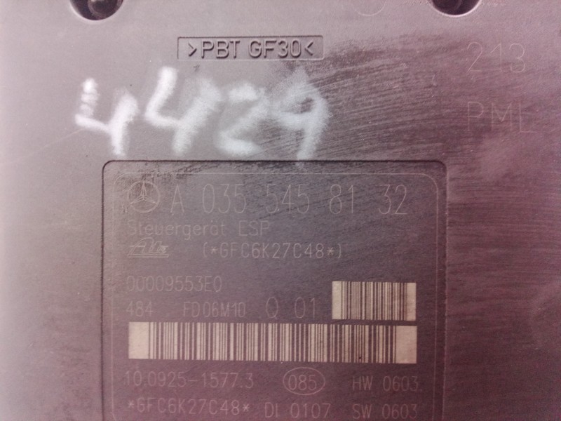 Recambio de abs para mercedes-benz clase clk (w209) coupe 320 cdi (209.320) referencia OEM IAM A0355458132 A0355458132 A00543144
