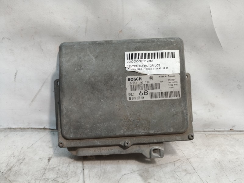 Recambio de centralita motor uce para citroën saxo 1.1 image referencia OEM IAM 9620398980 9620398980 0261203736