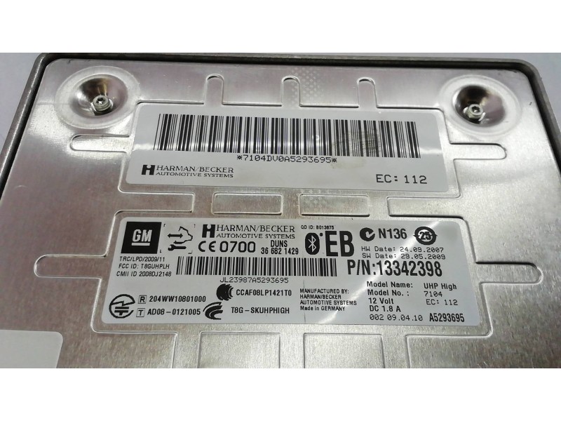 Recambio de modulo electronico para opel insignia berlina cosmo referencia OEM IAM 13342398 13342398 13342398