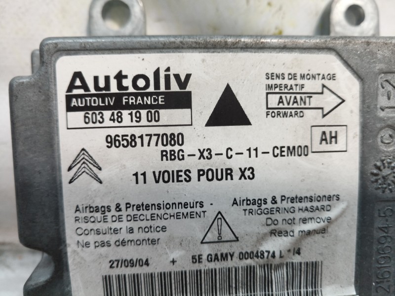 Recambio de centralita airbag para citroën c5 berlina attraction referencia OEM IAM 603481900 603481900 9658177080