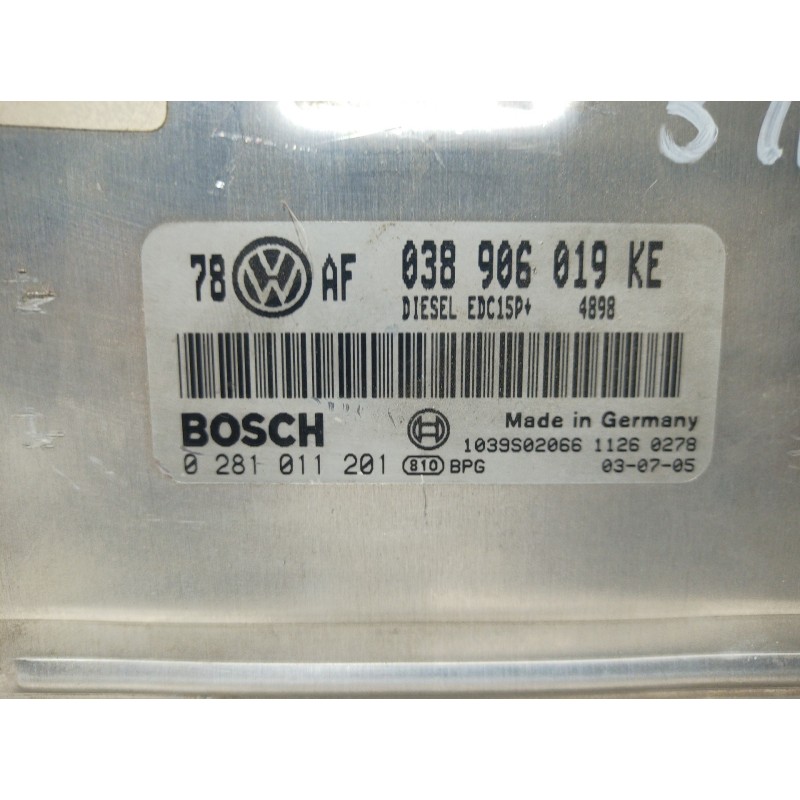 Recambio de centralita motor uce para volkswagen passat berlina (3b3) comfortline referencia OEM IAM 038906019KE 038906019KE 038