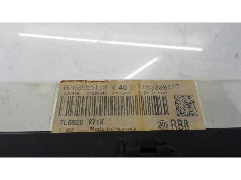 Recambio de cuadro instrumentos para volkswagen touareg (7la) tdi r5 referencia OEM IAM 0263655110 0263655110 0263655110