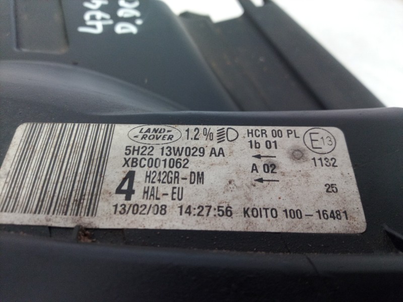 Recambio de faro derecho para land rover discovery v6 td hse referencia OEM IAM XBC001062 XBC001062 5H2213W029