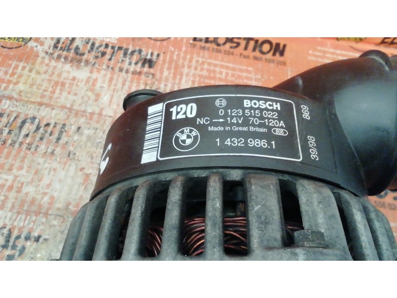 Recambio de alternador para bmw serie 3 berlina (e46) 2.5 24v cat referencia OEM IAM 0123515022 14329861 