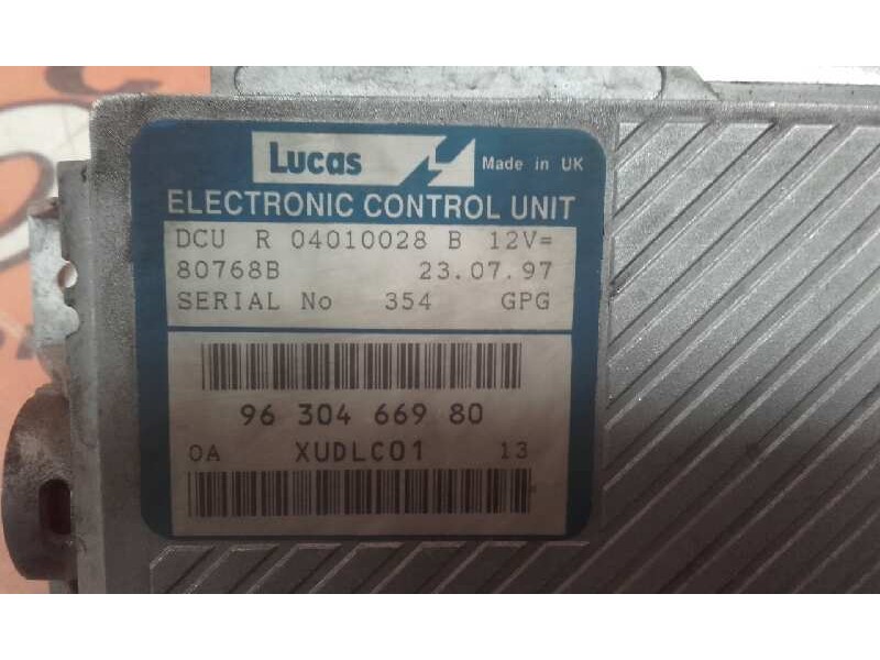 Recambio de centralita motor uce para peugeot 406 berlina (s1/s2) svdt referencia OEM IAM 9630466980 80768B 04010028B