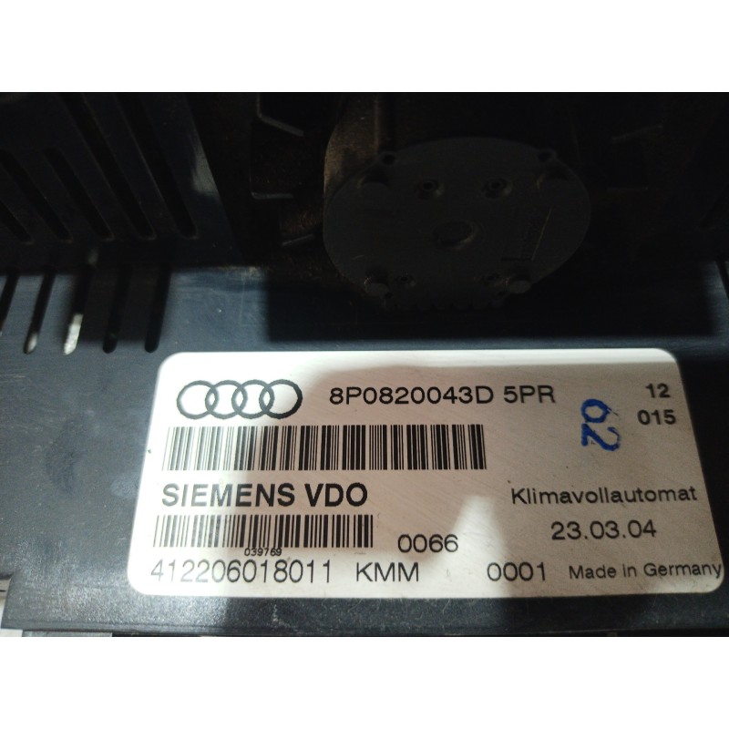 Recambio de mando climatizador para audi a3 (8p) 2.0 tdi ambiente referencia OEM IAM 8P0820043D 8P0820043D 8P0820043D