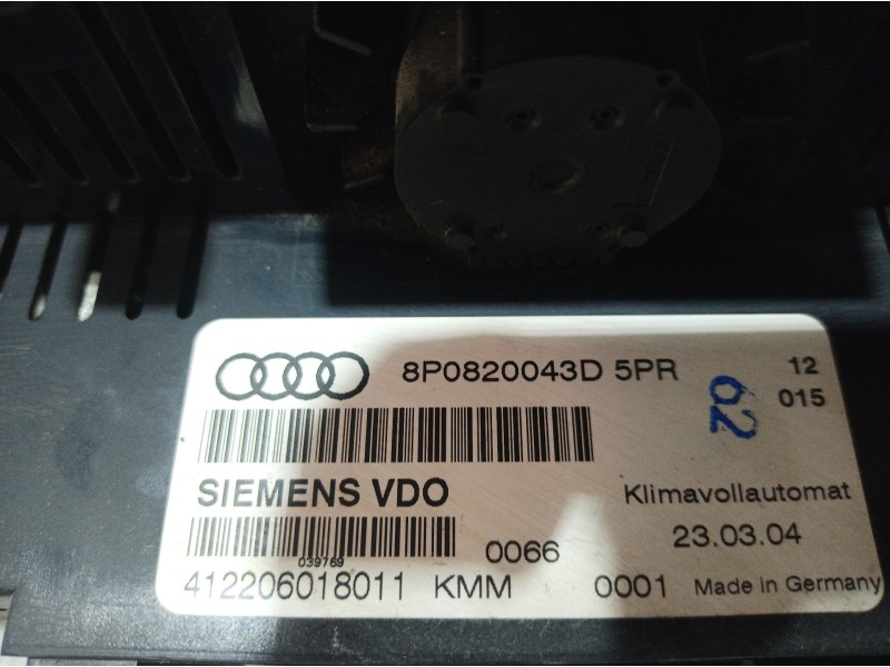 Recambio de mando climatizador para audi a3 (8p) 2.0 tdi ambiente referencia OEM IAM 8P0820043D 8P0820043D 8P0820043D
