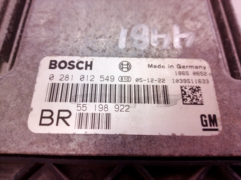 Recambio de centralita motor uce para opel zafira b cosmo referencia OEM IAM 0281012549 0281012549 55198922