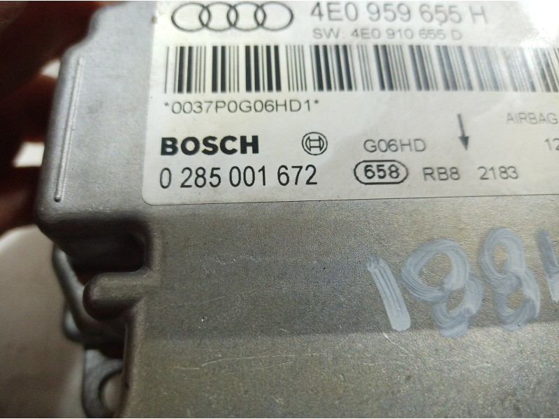 Recambio de centralita airbag para audi a8 (4e2) 4.2 v8 32v fsi referencia OEM IAM 0285001672 0285001672 0285001672