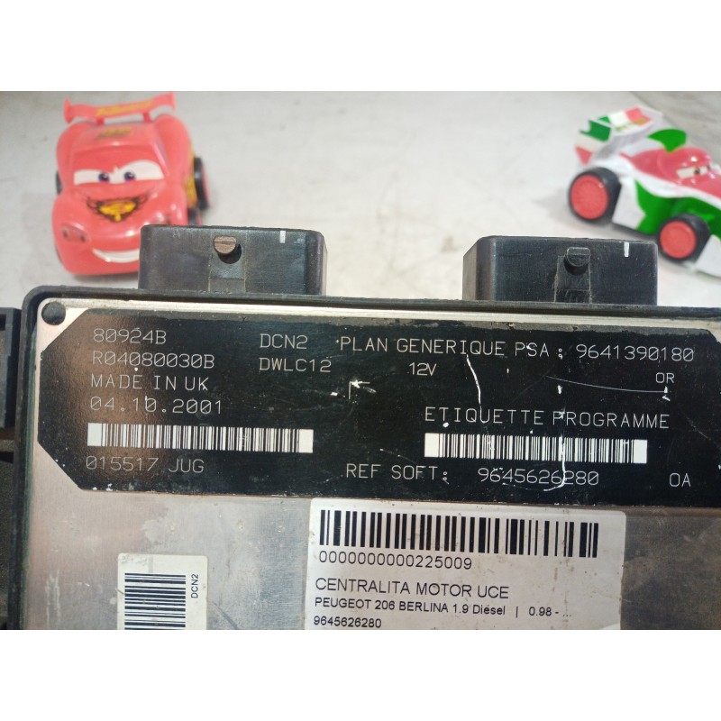 Recambio de centralita motor uce para peugeot 206 berlina 1.9 diesel referencia OEM IAM 9641390180 9641390180 9641390180