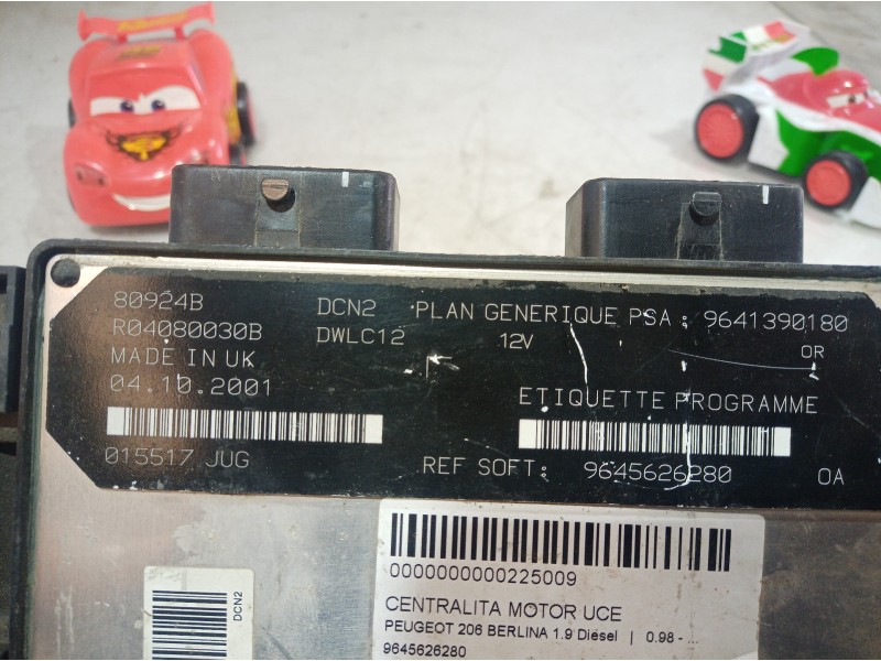 Recambio de centralita motor uce para peugeot 206 berlina 1.9 diesel referencia OEM IAM 9641390180 9641390180 9641390180