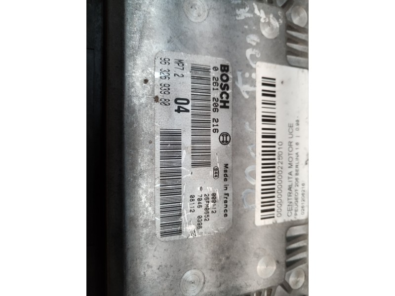 Recambio de centralita motor uce para peugeot 206 berlina 1.6 referencia OEM IAM 0261206216 0261206216 9632693980