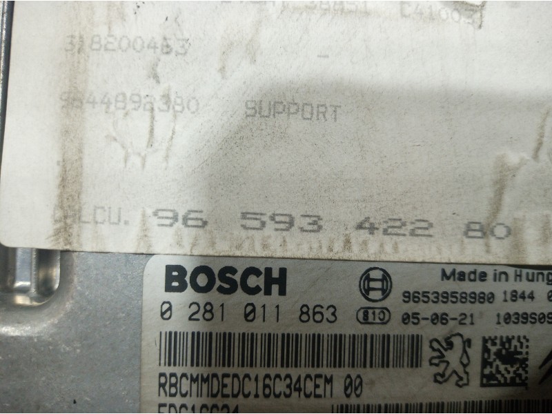 Recambio de centralita motor uce para peugeot 307 berlina (s2) xr referencia OEM IAM 9659342280 9659342280 9659342280