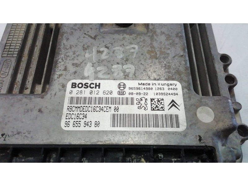 Recambio de centralita motor uce para peugeot partner (s2) combiespace referencia OEM IAM 0281012620 0281012620 1039S24494