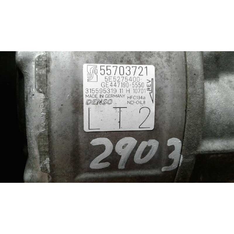 Recambio de compresor aire acondicionado para opel corsa d ´´111 years´´ referencia OEM IAM 55703721 5E5275400 55703721